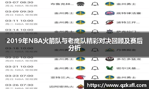 2019年NBA火箭队与老鹰队精彩对决回顾及赛后分析